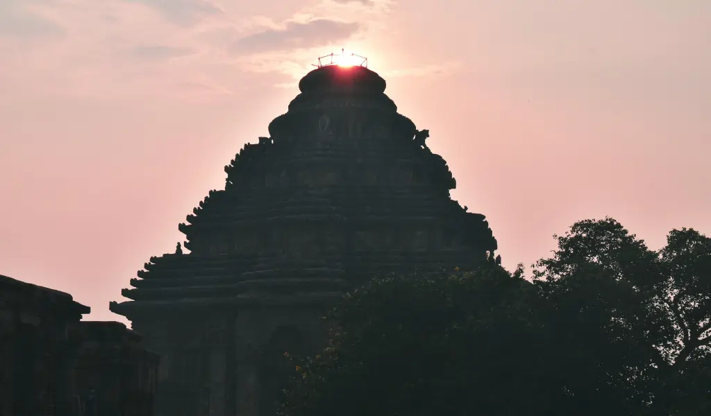 sunset view of temple sunset view of temple